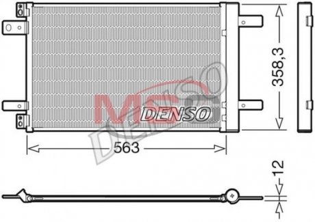 Радіатор кондиціонера DENSO DCN21032 (фото 1)