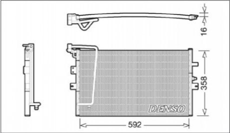 Радіатор кондиціонера DENSO DCN25002