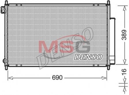 Радіатор кондиціонера DENSO DCN40016