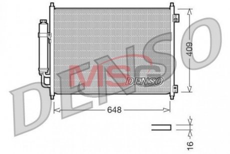 Радіатор кондиціонера DENSO DCN46001