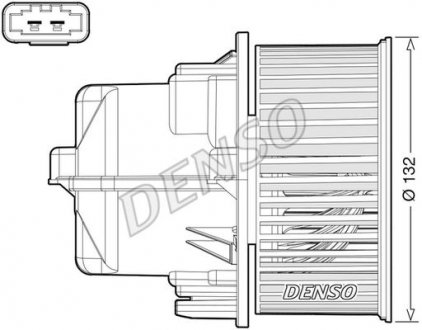 Вентилятор обігрівача LAND ROVER/VOLVO Range Rover/V60 "1,5-4,4 "06-19 DENSO DEA33002 (фото 1)