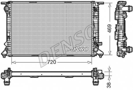 Радіатор AUDI/PORSCHE A4/A5/Q5/Macan \'\'2,7-3,0TDI/3,0-3,2TFSI "07-17 DENSO DRM02023 (фото 1)