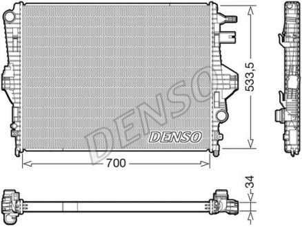 Радіатор PORSCHE/VW Cayenne/Touareg "3,0-3,6 "10>> DENSO DRM32050 (фото 1)