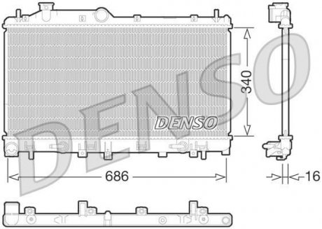 Радіатор основний DENSO DRM36015