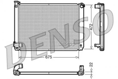 Радіатор охолодження двигуна DENSO DRM51005 (фото 1)