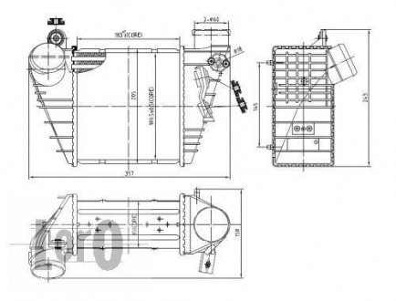 Радіатор інтеркулера а AUDI A3/OCTAVIA/GOLF 1.8-1.9 TDI 96-10 DEPO 003-018-0003 (фото 1)