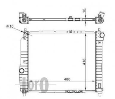 Радіатор охолодження двигуна AVEO/KALOS 1.2/1.4 05- AC +/- DEPO 007-017-0002 (фото 1)