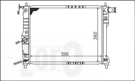 Радіатор охолодження двигуна Lanos 1.5 (-AC) DEPO 011-017-0005 (фото 1)