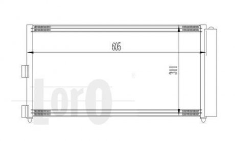 Радіатор кондиціонера Doblo 1.3/1.9 JTD/D Multijet 03- DEPO 016-016-0016 (фото 1)