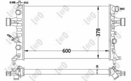 Радіатор води Astra G/Zafira A 98-05 1.4-2.2 DEPO 037-017-0019