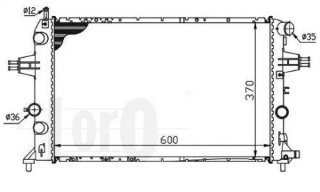 Радіатор охолодження двигуна ASTRA G/ZAFIRA A 1.7 TD 98- DEPO 037-017-0049