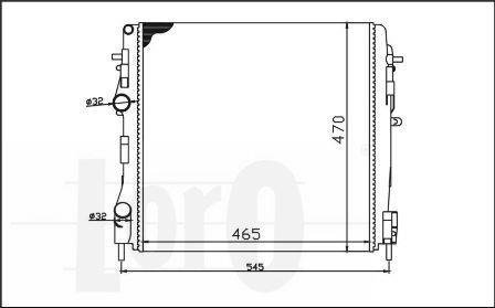 Радіатор охолодження двигуна KANGOO I (98-) 1.0i 16V DEPO 042-017-0028