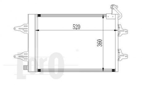 Радіатор кондиціонера Skoda Fabia/Roomster/VW Polo 1.0-2.0/1.4-1.9D 99- DEPO 053-016-0015 (фото 1)