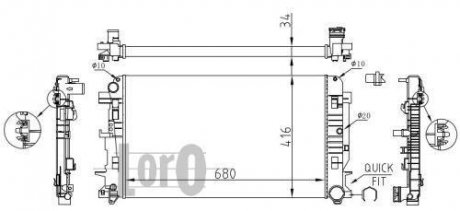 Радіатор води Sprinter/Crafter 06- DEPO 054-017-0035