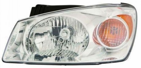 Фара лів. H4 з поворотн., SED елек.рег., хром.рамка [] DEPO 223-1122L-LDEM1