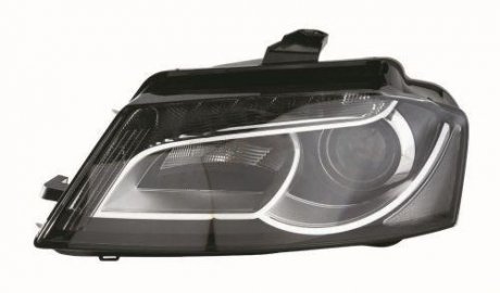 AI A3 03- Фара перед. пра. XENON(D3S)/LED авт.регул., + корректор, чорн.відбівач 8/08- [] DEPO 446-1129RMLEHM2