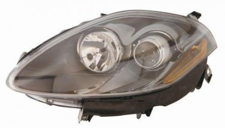 Фара права H1/H1 автом. рег., с мотором, черна рамка, [] DEPO 661-1153RMLDEM7