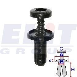Дюбель в прибор.панели та салоне (к-т:10 шт) ELIT A82032