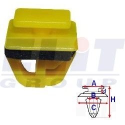 Кліпса бок. молдінгов (к-т:10 шт) размер:A= 10mm/B= 9mm/C= 13,5mm/d= 2,5mm/H= 15mm ELIT B26969