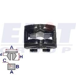 Втулка в мотор.отсеке (к-т:5 шт) размер:A = 19mm/B = 15mm/H = 4,5mm ELIT C60153