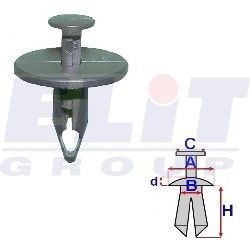 Дюбель подКрилков (к-т:10 шт) размер:A = 26mm/B = 7,8mm/C = 10mm/d = 2mm/H = 24mm ELIT C60339