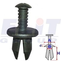 Дюбель в мотор.отсеке (к-т:5шт) ELIT C60360