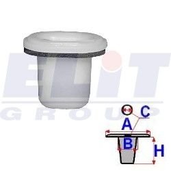 Кліпса багажника (к-т:5 шт) размер:A = 18mm/B = 11mm/C = 5,5mm/H = 13mm ELIT C60431