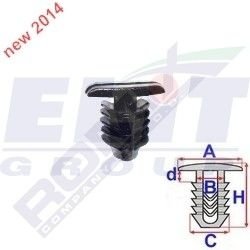 Кліпса ущільнювача (к-т:10 шт)rozm:A= 4,5mm/B= 3,5mm/C= 7,6mm/d= 1,9mm/H= 12,1mm ELIT C60637