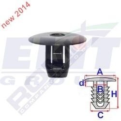 Кліпса подКрилков (к-т:10 шт)rozm:A= 19,9mm/B= 8,3mm/H= 14mm ELIT C60647