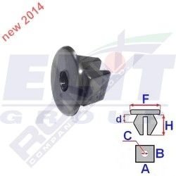 Втулка подКрилков (к-т:10 шт)размер:A=16,3mm/C=4mm/F=7,9mm/G=7,5mm/H=12,5mm ELIT C60666