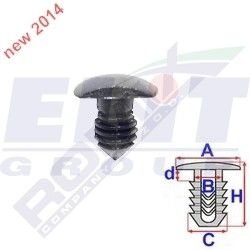 Кліпса ущільнювача (к-т:10 шт)rozm:A= 12,1mm/B= 5,3mm/C= 6,4mm/d= 2,3mm/H= 11,8mm ELIT C60671