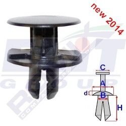 Дюбель подКрилков (к-т:10 шт) размер:A= 19,6mm/B=7,6mm/C= 19mm/H= 10mm ELIT C60697