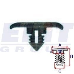 Кліпса ущільнювача (к-т:10 шт) размер:A = 17,4mm/B = 6,4mm/C = 5mm/H = 9,1mm ELIT R 10909