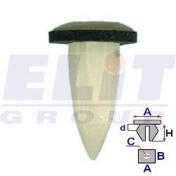 Втулка обивки дв. (к-т:10 шт) размер:A = 16.2mm/C = 3.4mm/H = 21.9mm ELIT R 11031