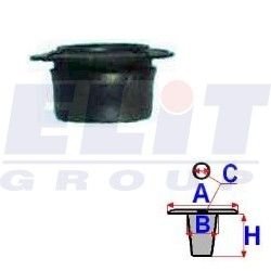 Втулка бок. молдінгов (к-т:10 шт) размер:A = 13mm/B = 9,9mm/C = 6,4mm/H = 6,7mm ELIT R 12628 (фото 1)