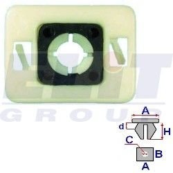 Кліпса сіс-ми освітлення (к-т:5 шт) размер:A = 29,9mm/B = 23mm/C = 6,3mm/H = 12,6mm ELIT R 14052