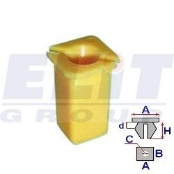 Втулка салона (к-т:10 шт) размер:A = 12,6mm/B = 12,6mm/C = 6,3mm/H = 17mm ELIT R 15028