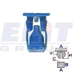 Втулка салона (к-т:25 шт) размер:A = 11mm/B = 11mm/C = 4,2mm/H = 14,6mm ELIT R 15030