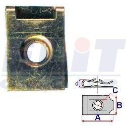 Монтажна пластина салона (к-т:10 шт) размер:A = 23,4mm/B = 16,2mm/C = 6,6mm ELIT R 16308