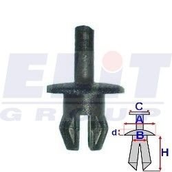 Дюбель подКрилков (к-т:10 шт) размер:A = 16mm/B = 8,3mm/C = 3,9mm/d = 2,4mm/H = 13,2mm ELIT R 20251