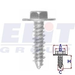 Винт салона (к-т:10 шт) размер:A= 14,7mm/B= 7,8mm/C= 6,2mm/H= 19,6mm ELIT R 45188