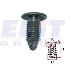 Кліпса обивки дв. (к-т:10 шт) rozm:A= 11,8mm/B= 5,6mm/C= 6,5mm/d= 2mm/H= 19,5mm ELIT R 50150Z