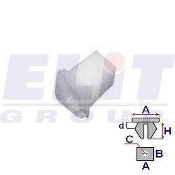 Втулка салона (к-т:25 шт) размер:A = 9,2mm/B = 9,2mm/C = 4,1mm/H = 10,9mm ELIT R 57154