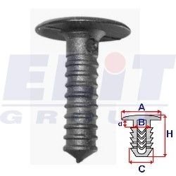 Кліпса багажника (к-т:10 шт) размер:A = 21mm/B = 7,1mm/C = 7,3mm/d = 4mm/H = 27mm ELIT R 58204Z