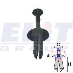 Дюбель Кришки (к-т:10 шт) размер:A= 14,8mm/B= 6,3mm/C= 7,9mm/d= 2,5mm/15,1mm ELIT R 605064