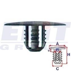 Кліпса в мотор.отсеке (к-т:10 шт) размер:A = 25,1mm/B = 8,3mm/C = 8,9mm/d = 3,1mm ELIT R A15749