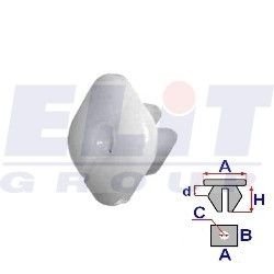 Втулка обивки дв. (к-т:10 шт) размер:A = 16,5mm/B = 16,5mm/C = 4mm/H = 8,2mm ELIT R B14313