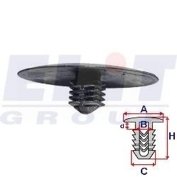 Кліпса обивки дв. (к-т:10 шт) размер:A = 29,8mm/B = 5,3mm/C = 6,5mm/H = 10,9mm ELIT R B15998