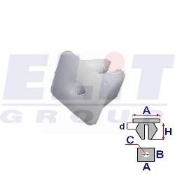 Втулка бампера (к-т:10 шт) размер:A= 13,2mm/B= 13,2mm/C= 3,9mm/H= 8,7mm ELIT R B17058