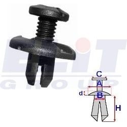 Дюбель подКрилков (к-т:10 шт) размер:A= 20,1mm/B= 8,2mm/C= 12,3mm/d= 3,1mm/H= 9,9mm ELIT R B17379